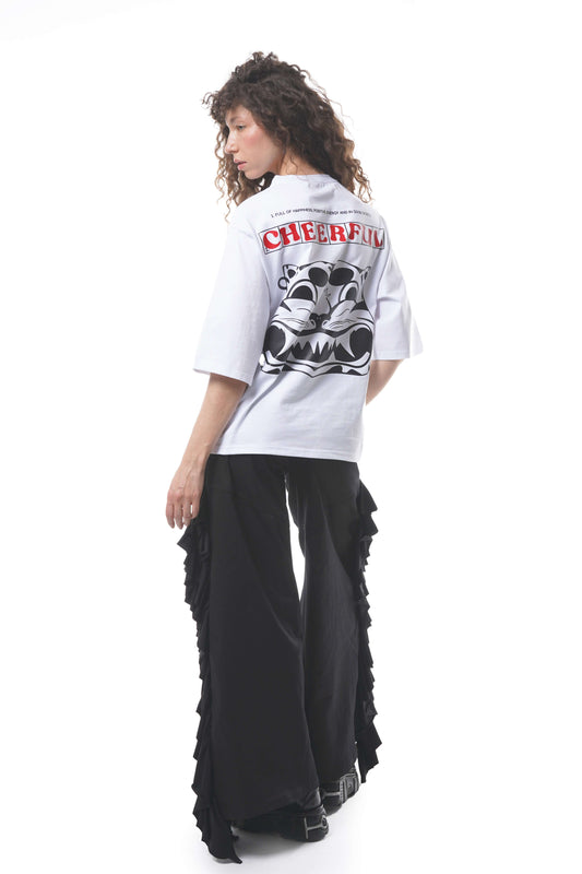 Cheerful Oversized T-Shirt – Front & Back Print