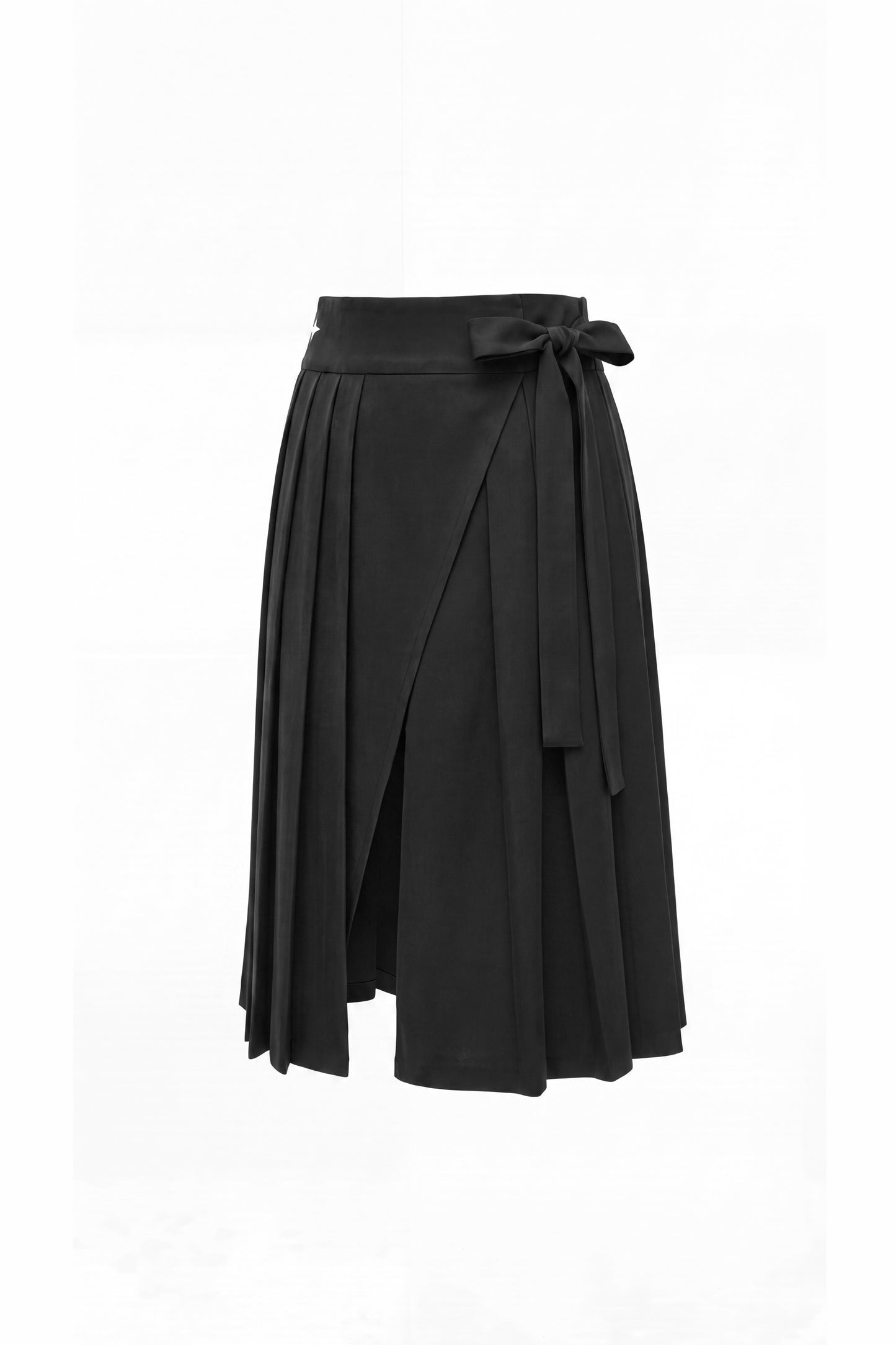 Pleated Wrap Skirt